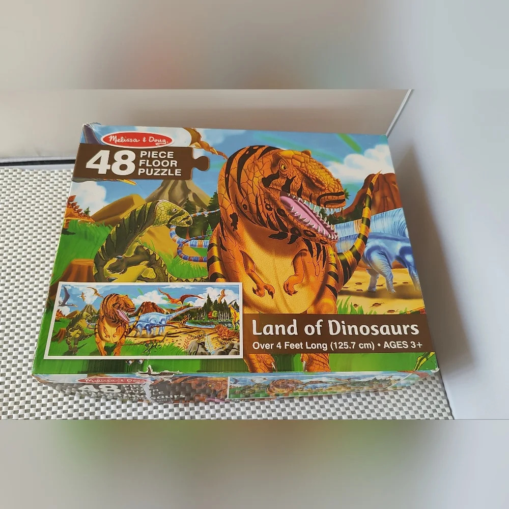 Melissa and Doug 48pc Floor Puzzle Land of the Dinosaurs Over 4 ft Long!
